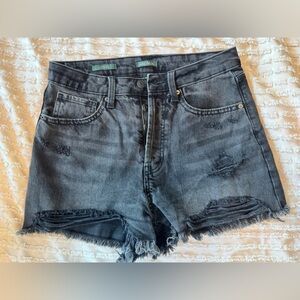 Wild Fable Black Jean Shorts with Frayed Hem